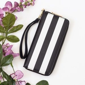 Black & White Striped Wallet